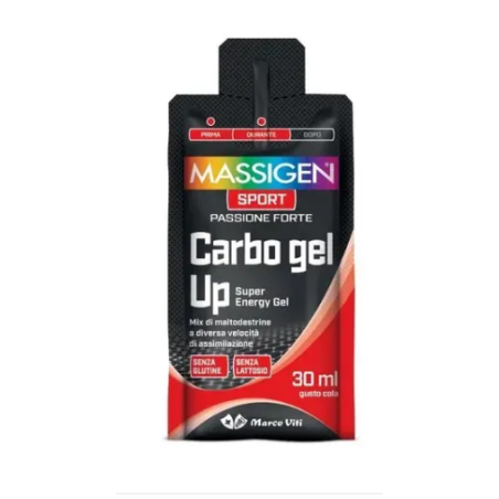Massigen sport carbo gel up 30 pezzi da 30 ml Massigen sport carbo gel up 30 pezzi da 30 ml