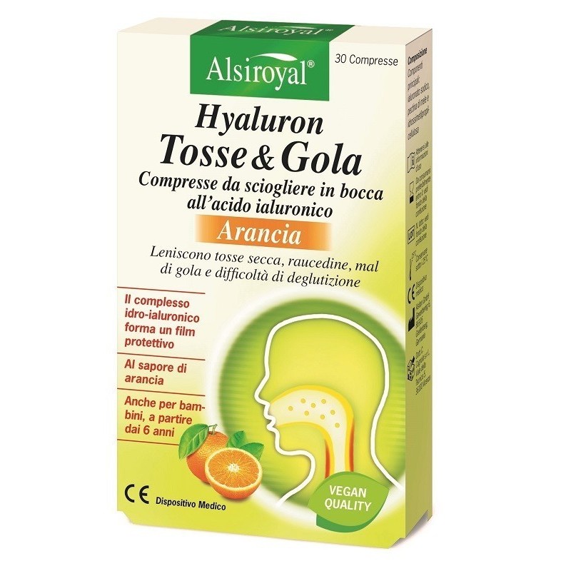 Hyaluron tosse&gola arancia 30 compresse