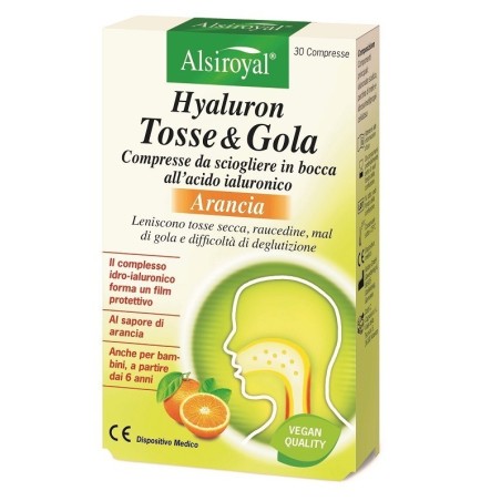 Hyaluron tosse&gola arancia 30 compresse