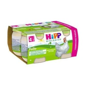 Hipp bio omogeneizzato pollo 4 pezzi da 80 g