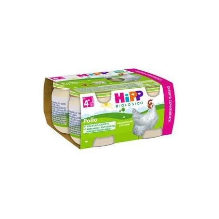 Hipp bio omogeneizzato pollo 4 pezzi da 80 g
