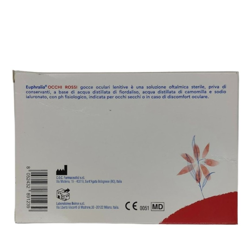 Gocce oculari lenitive euphralia occhi rossi 15 flaconcini monodose 0,5 ml