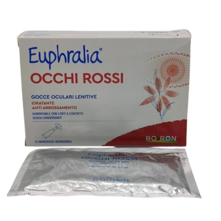 Gocce oculari lenitive euphralia occhi rossi 15 flaconcini monodose 0,5 ml