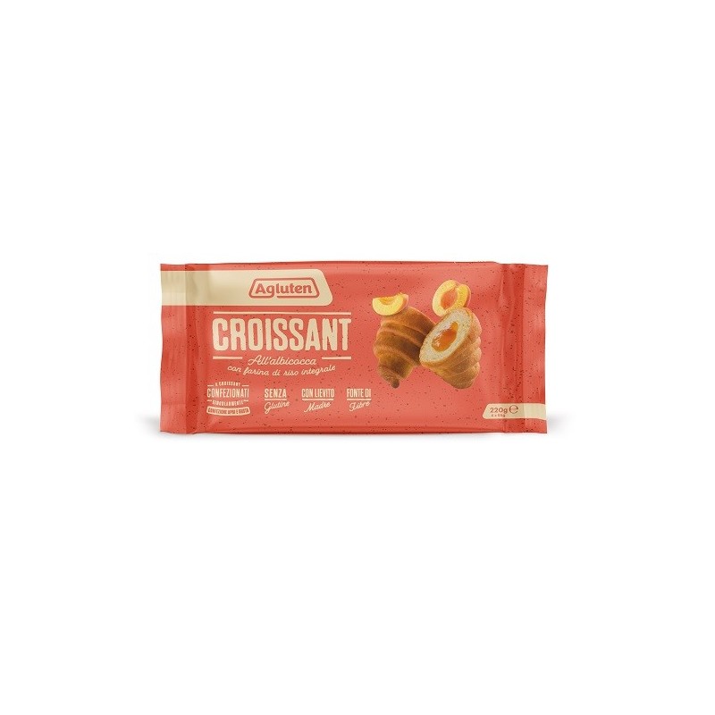 Agluten croissant albicocca 4 pezzi da 55 g