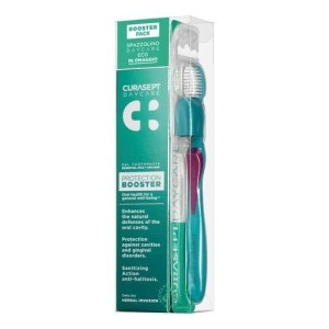 Curasept daycare booster dentifricio 75 ml + spazzolino herbal invasion