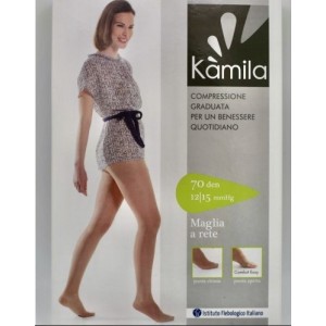 Kamila comfort collant maglia rete 70 denari playa 5 12/15 mmhg
