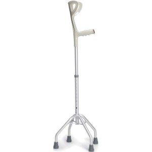 Quadripode brio in alluminio anodizzato con appoggio antribrachiale impugnatura anatomica