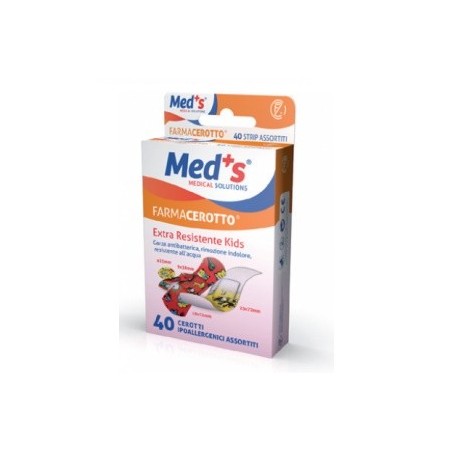 Cerotto meds strip kids ipoallergenico assortiti 40 pezzi