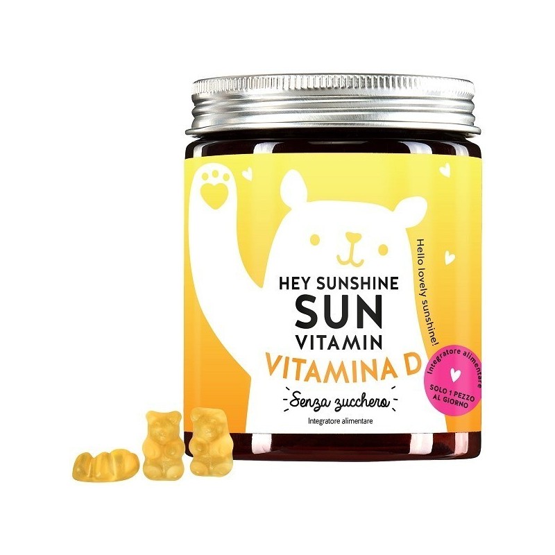Hey sunshine sun vitamins mit d3 sugarfree 45 caramelle gommose