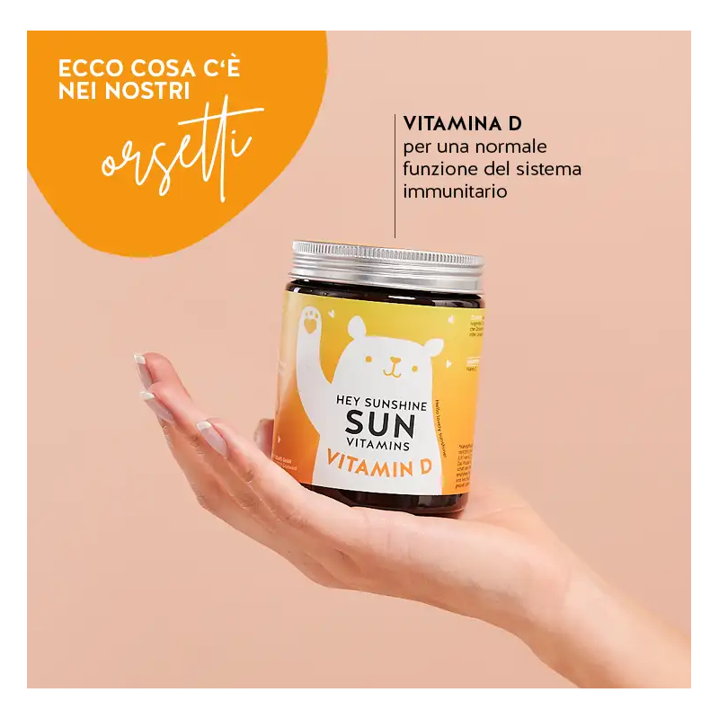 Hey sunshine sun vitamins mit d3 sugarfree 45 caramelle gommose