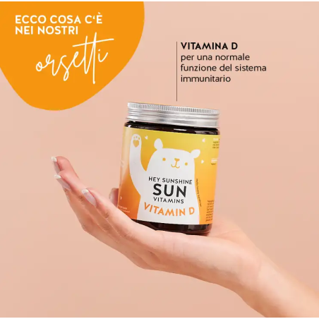 Hey sunshine sun vitamins mit d3 sugarfree 45 caramelle gommose