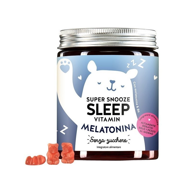 Super snooze sleep vitamin with melatonin sugarfree 45 caramelle gommose