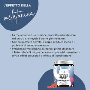 Super snooze sleep vitamin with melatonin sugarfree 45 caramelle gommose