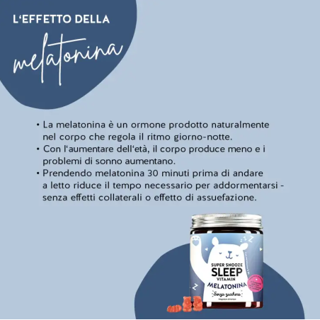 Super snooze sleep vitamin with melatonin sugarfree 45 caramelle gommose