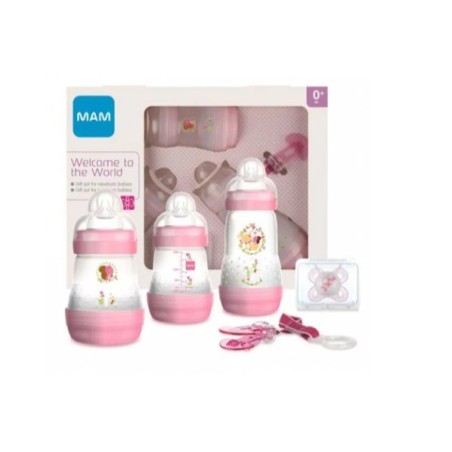 Mam set benvenuto al mondo femmina 3 biberon + 1 clip + 1 succhietto