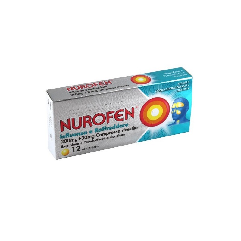 Nurofen influenza e raffreddore 12 compresse riv 200 mg + 30 mg