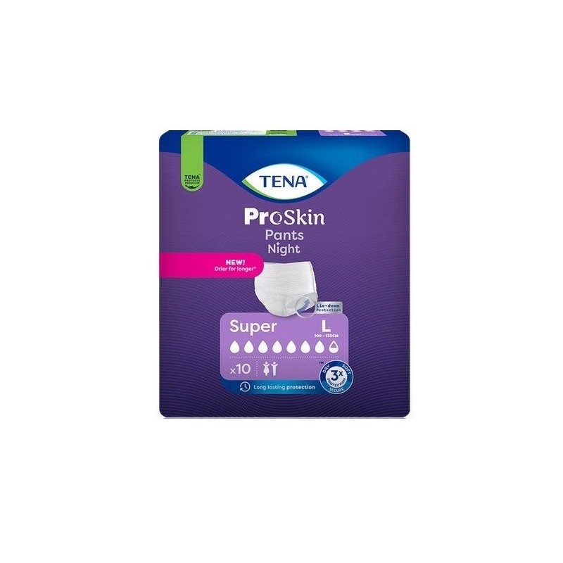 Pannolone a mutandina tena pants night super l 10 pezzi