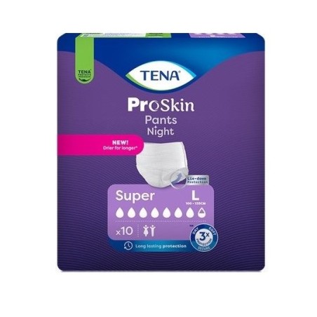 Pannolone a mutandina tena pants night super l 10 pezzi