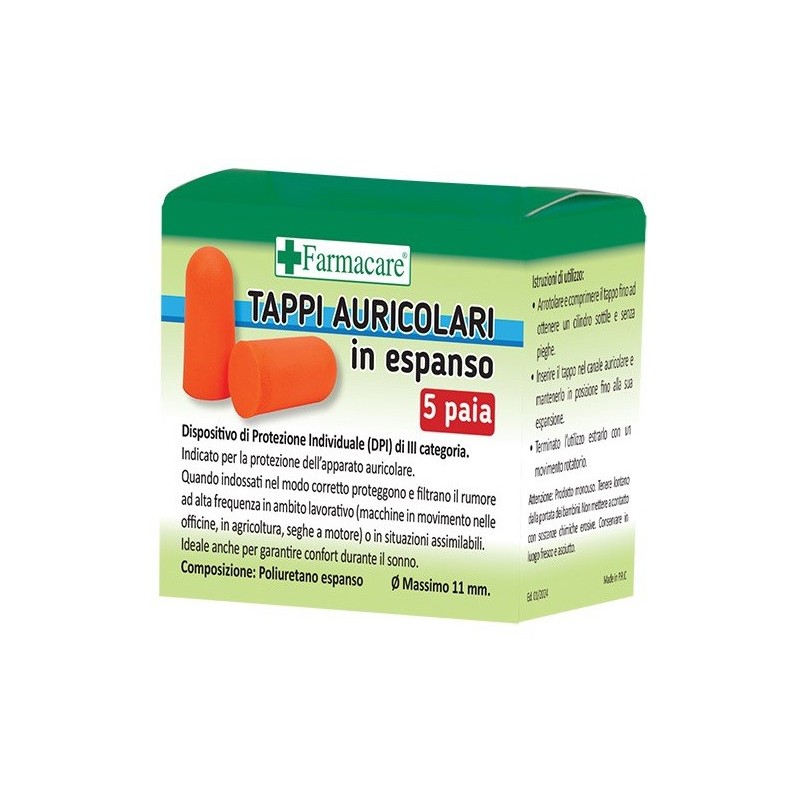 Tappi auricolari espanso 5 paia
