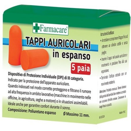 Tappi auricolari espanso 5 paia