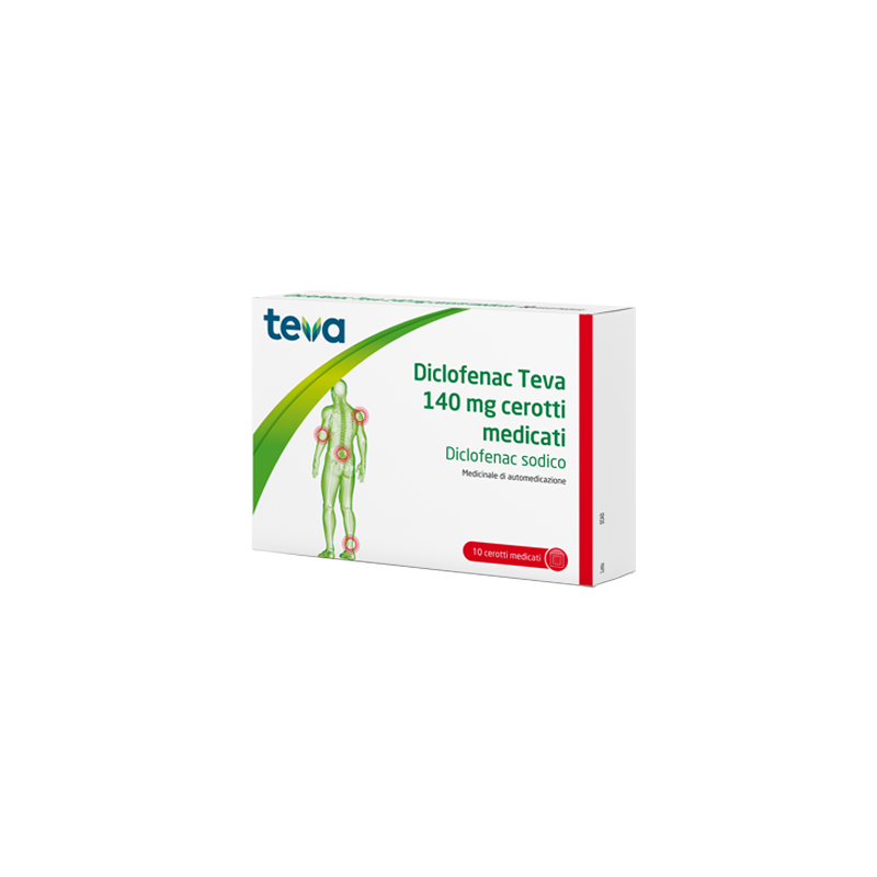 Diclofenac teva 10 cerotti medicati 140 mg