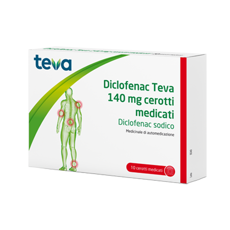 Diclofenac teva 10 cerotti medicati 140 mg