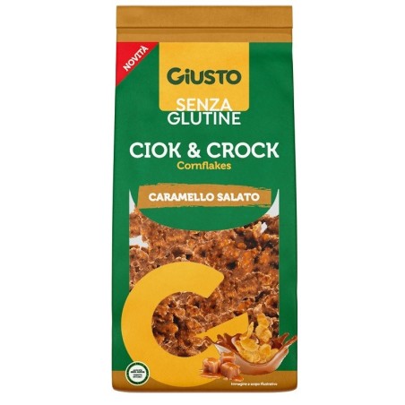 Giusto senza glutine ciock & crock cornflakes caramello salato 125 g