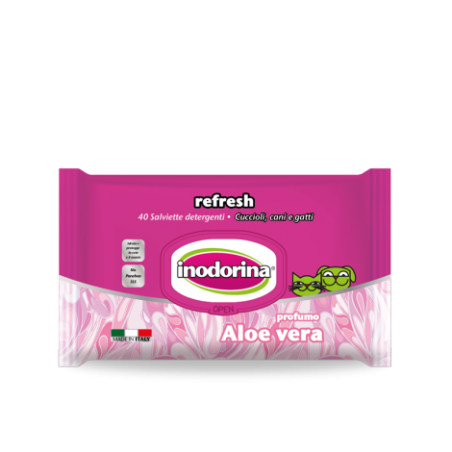 Salviette aloe vera inodorina 40 pezzi