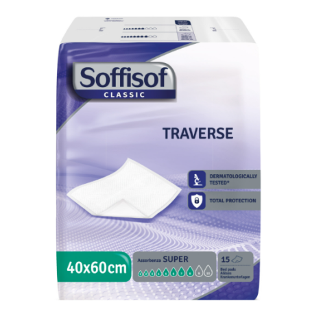 Traversa per incontinenza soffisof classic 8 gocce 40x60 15pezzi