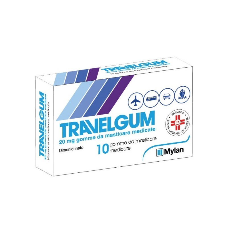 Travelgum 10 gomme mast 20 mg