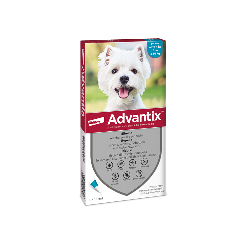 Advantix spot-on per cani oltre 4 kg fino a 10 kg