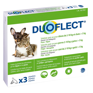 Duoflect soluzione spot-on per cani da 2-10 kg e gatti 5 kg
