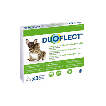 Duoflect soluzione spot-on per cani da 2-10 kg e gatti 5 kg