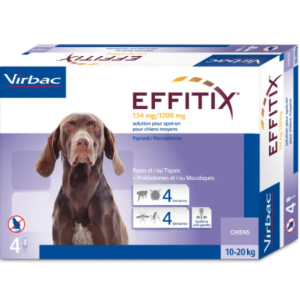 Effitix 134 mg/1200 mg soluzione spot-on per cani di taglia media