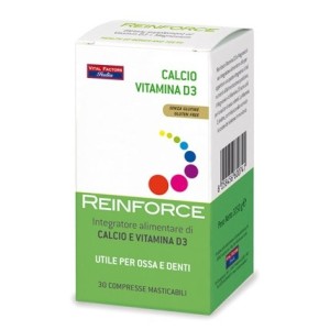 Reinforce calcio + vitamina d3 30 compresse masticabili