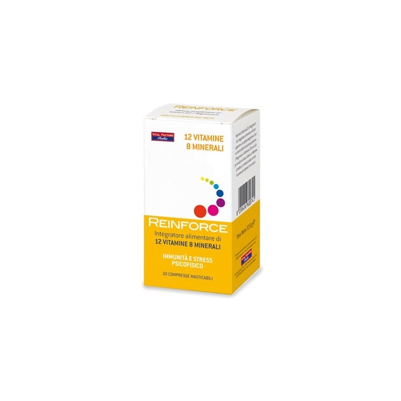 Reinforce 12 vitamine + 8 minerali 30 compresse masticabili