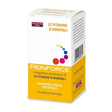 Reinforce 12 vitamine + 8 minerali 30 compresse masticabili