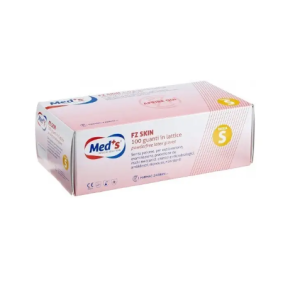 Guanto skin lattice senza polvere misura extra small 100 pez