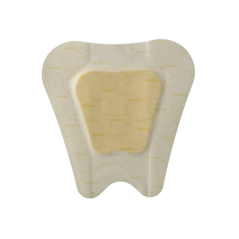 Medicazione biatain in schiuma di poliuretano con idrocolloide e bordo adesivo per sacro 23x23 cm 5 pezzi