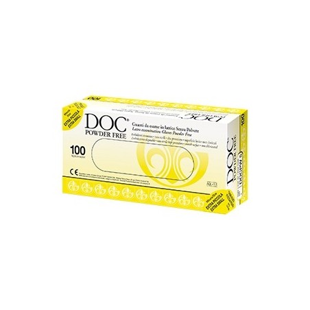 Guanto in lattice rivestimento polimerico privo di talco 100pezzi articolo docpw 6