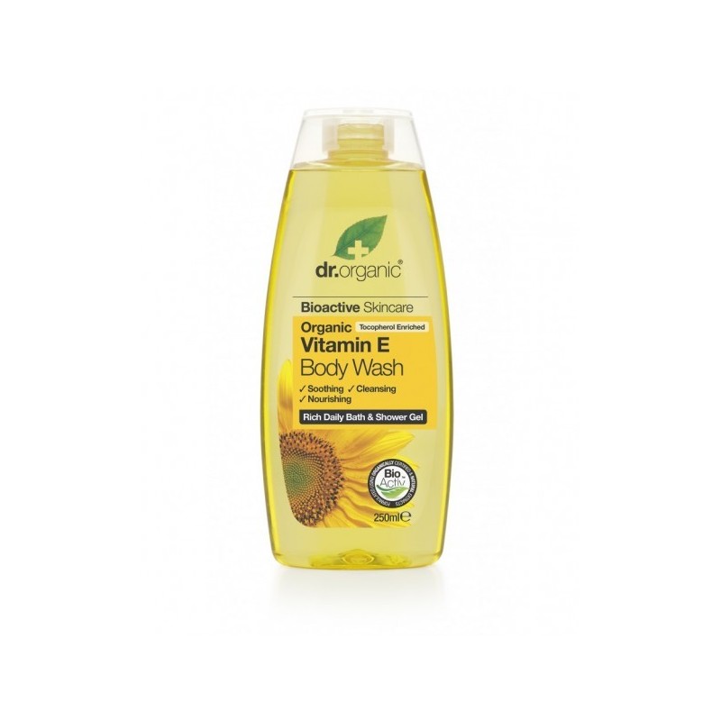 Dr organic vitamin e body wash detergente corpo 250 ml