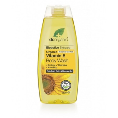Dr organic vitamin e body wash detergente corpo 250 ml