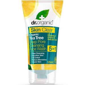 Dr organic tea tree face wash detergente viso 200 ml