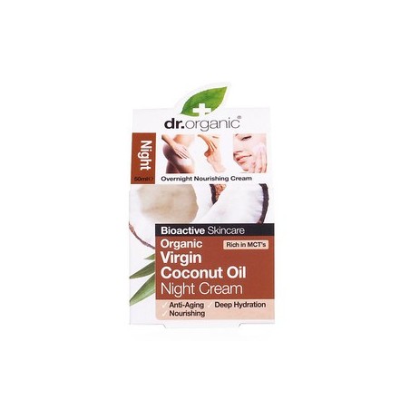 Dr organic coconut oil cocco night cream crema viso notte 50ml