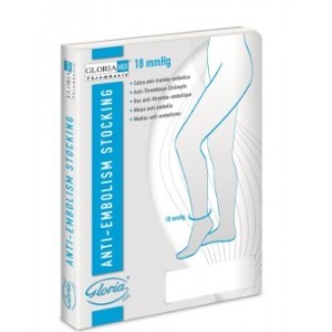 Gloriamed thrombosis 18 punta chiusa con foro d'ispezione monocollant ambidestro regular misura m 1 pezzo