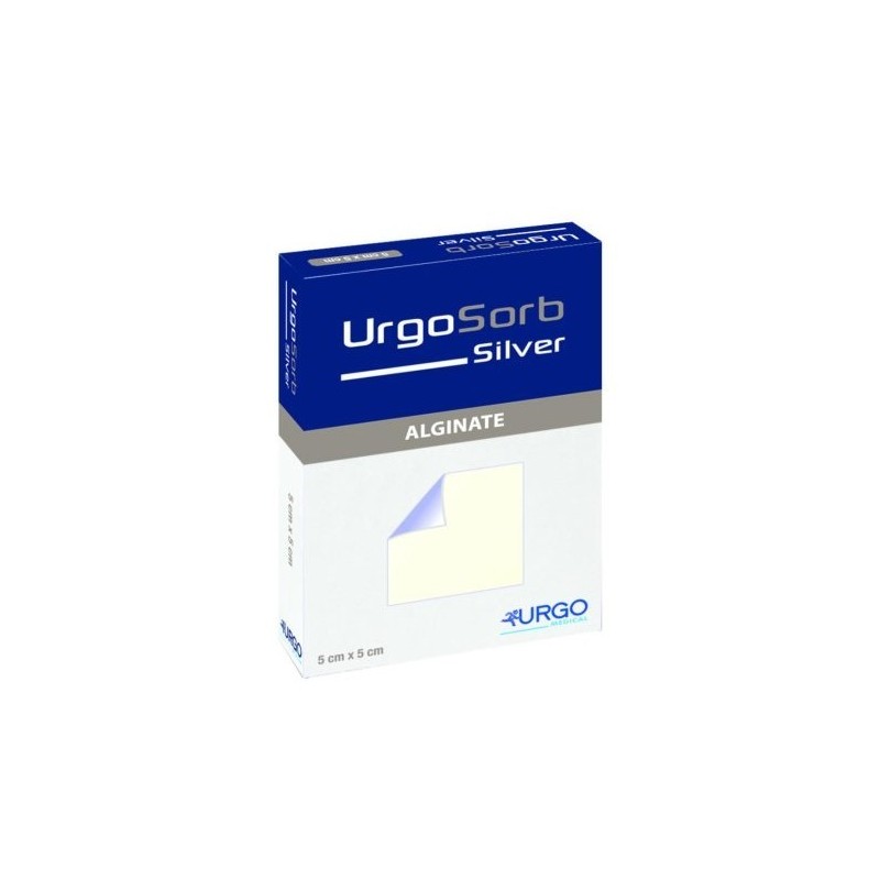 Medicazione antibatterica urgosorb silver 5x5cm 10 pezzi
