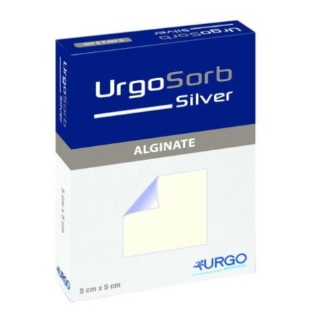 Medicazione antibatterica urgosorb silver 5x5cm 10 pezzi