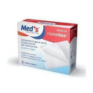 Garza compressa idrofila meds farmatexa 12/8 10x10cm 50 pezzi