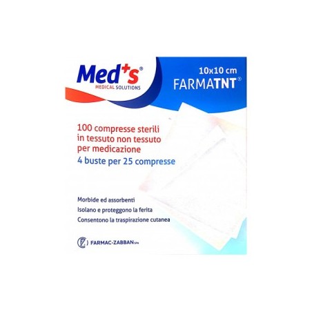 Garza compressa meds tessuto non tessuto 10x10cm 25 pezzi