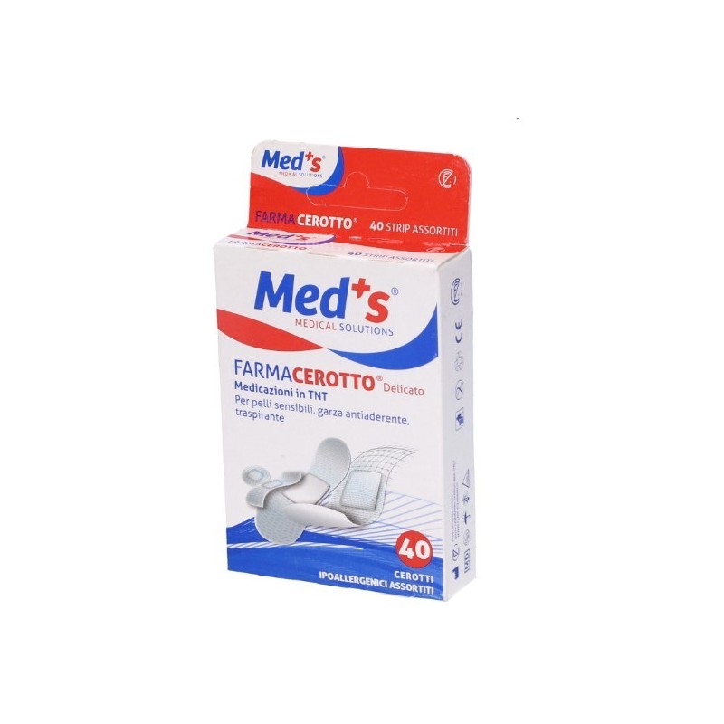 Cerotto meds strip delicato tessuto non tessuto assortiti 40pezzi